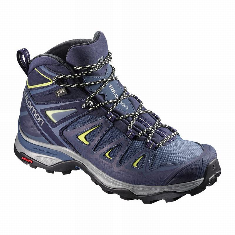 Salomon Vandrestøvler Dame Blå - X ULTRA 3 MID GORE-TEX (NCJRT-3725)